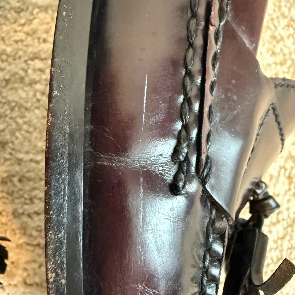 Cole‎ Haan Burgundy Tassel Loafer Size 7.5 D Well-Loved & Ready for Years More